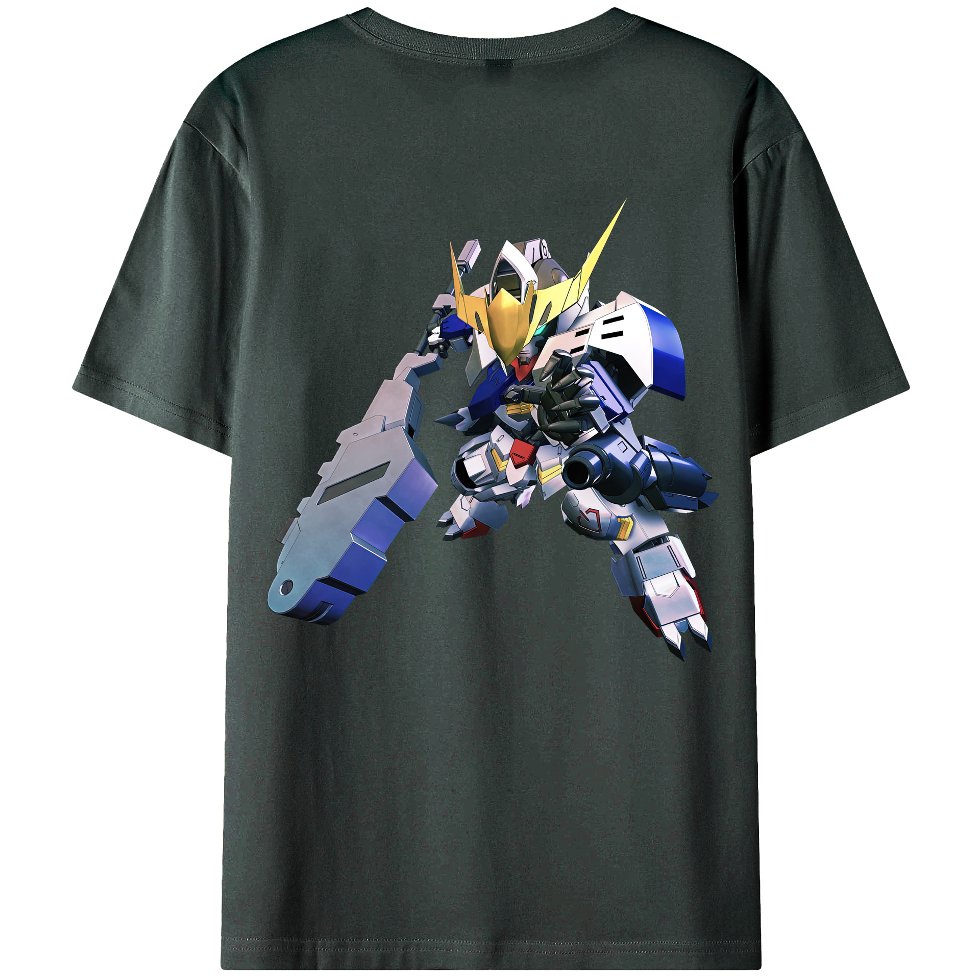 （画像用） 機動戦士ガンダム Mobile Suit Gundam 綿100％ メンズ半袖Tシャツ（バックプリント） 通気性